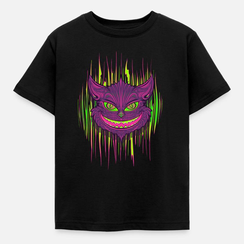 Böse Katze - Kinder T-Shirt - Schwarz
