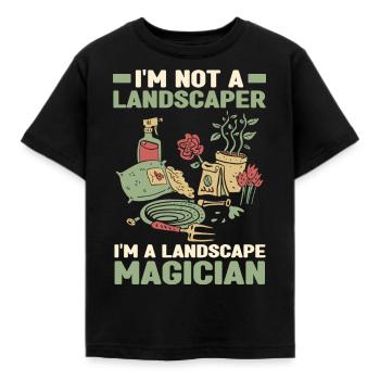 Landschaftsbau Landschaftsgärtner Gärtner Geschenk - Kinder T-Shirt - Schwarz - Vorne - AI Model Kid Female (0cm)