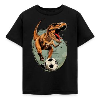 Soccer Dino Soccer Player T-Rex Meilleure vente - T-shirt Enfant - noir - Devant - AI Model Kid Female (0cm)