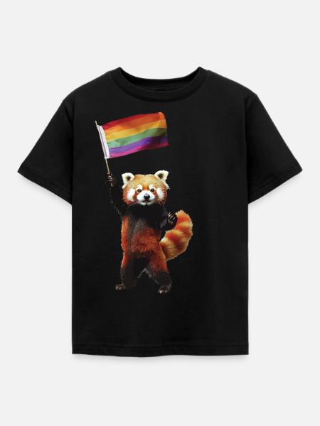 Roter Panda - Kinder T-Shirt - Schwarz