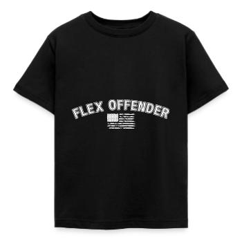 Flexpert Gym Clothing Muscle Enthusiasts Workout - Kinder T-Shirt - Schwarz - Vorne - AI Model Kid Female (0cm)