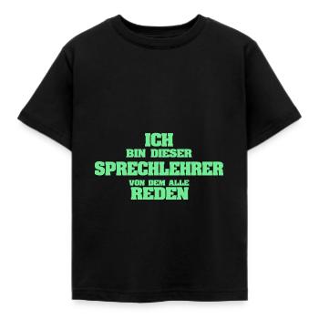 Professeur d’élocution en tant que profession - T-shirt Enfant - noir - Devant - AI Model Kid Female (0cm)