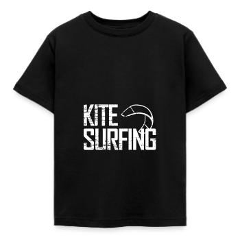 Kiteboarding Kitesurfing - Kinder T-Shirt - Schwarz - Vorne - AI Model Kid Female (0cm)