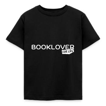 Booklover for life - Kinder T-Shirt - Schwarz - Vorne - AI Model Kid Female (0cm)