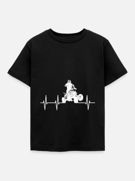 Quad Herzfrequenz - Kinder T-Shirt - Schwarz