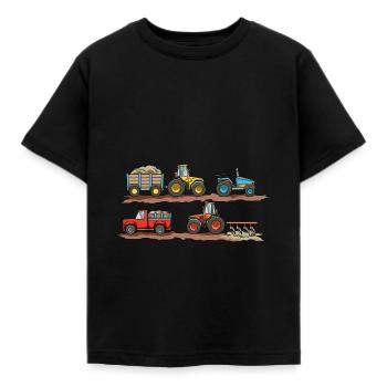 Kinder Trecker Traktor Jungen Bauernhof - Kinder T-Shirt - Schwarz - Vorne - AI Model Kid Female (0cm)