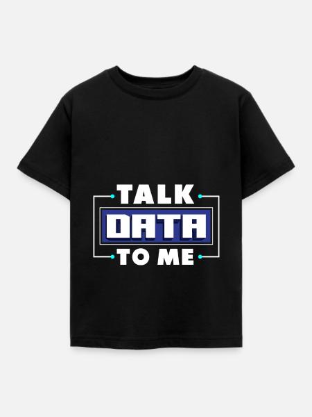 Daten-Analytik Daten-Engineering Sprechen Sie mit - Kinder T-Shirt - Schwarz