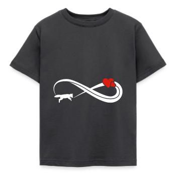 Unendlich Fuchs Unendlichkeit Zeichen - Kinder T-Shirt - Dunkelgrau - Vorne - AI Model Kid Female (0cm)