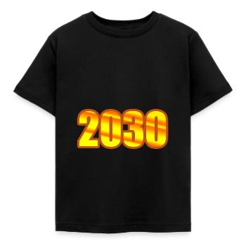 2030 - T-shirt Enfant - noir - Devant - AI Model Kid Female (0cm)