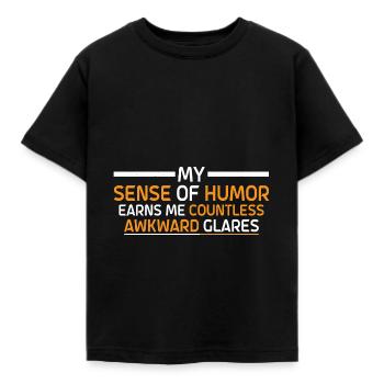 My Sense Of Humor Earns Me Countless Glares 3 - Kids' T-Shirt - black - Front - AI Model Kid Female (0cm)