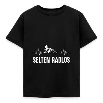 Selten Radlos Fahrrad Mountainbike Rennrad Rad - Kinder T-Shirt - Schwarz - Vorne - AI Model Kid Female (0cm)