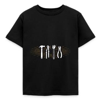 Handwerker - Kinder T-Shirt - Schwarz - Vorne - AI Model Kid Female (0cm)