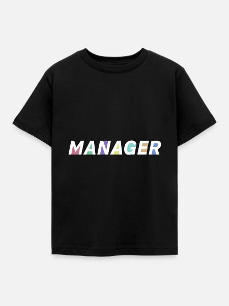 Der Manager - Kinder T-Shirt - Schwarz