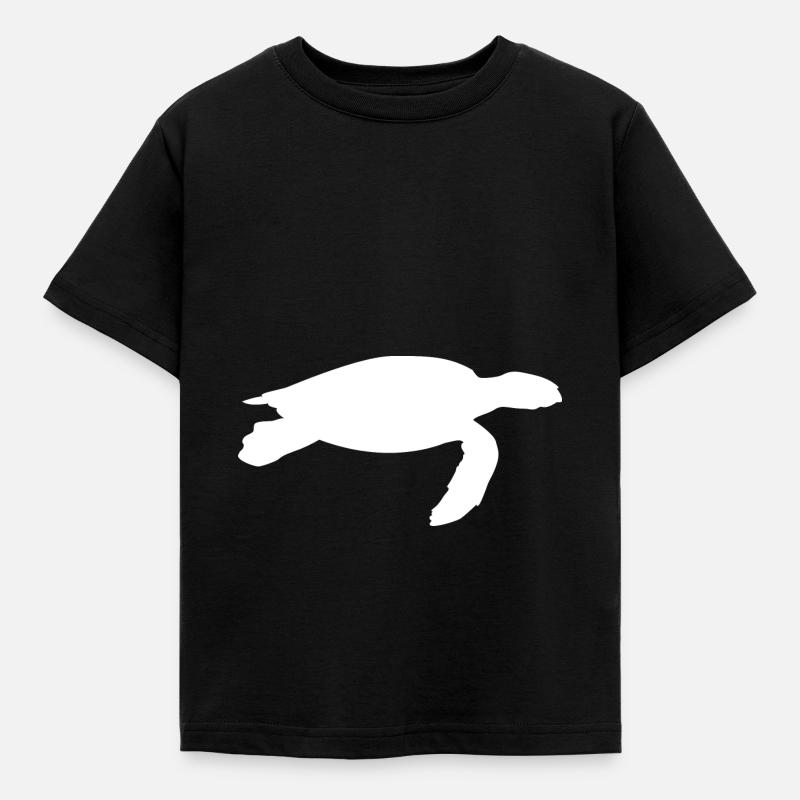 Turtle Silhouette Turtles - Kids' T-Shirt - black