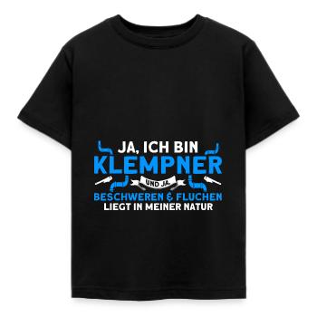 Sanitär Klempner Anlagenmechaniker Geschenk - Kinder T-Shirt - Schwarz - Vorne - AI Model Kid Female (0cm)