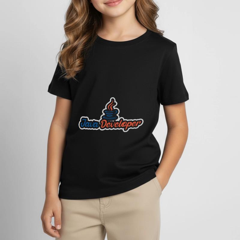 Java Developer with Coffee T-shirt Enfant
