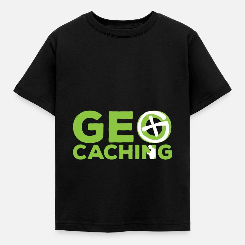 Geocaching Freizeit im Namen - Kinder T-Shirt - Schwarz