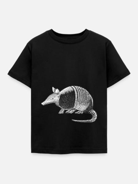 Gürteltier - Kinder T-Shirt - Schwarz
