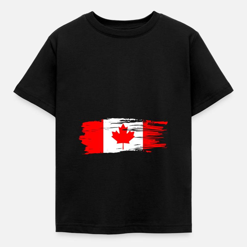 Drapeau du canada - T-shirt Enfant - noir