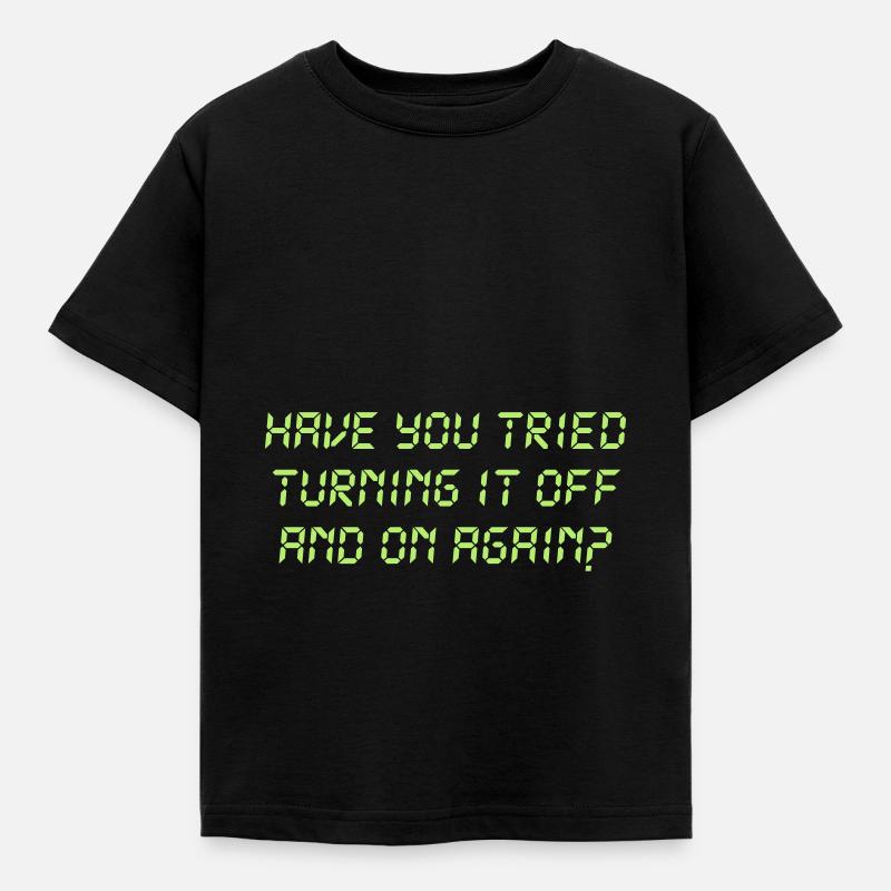 Turning off and on - Kinder T-Shirt - Schwarz