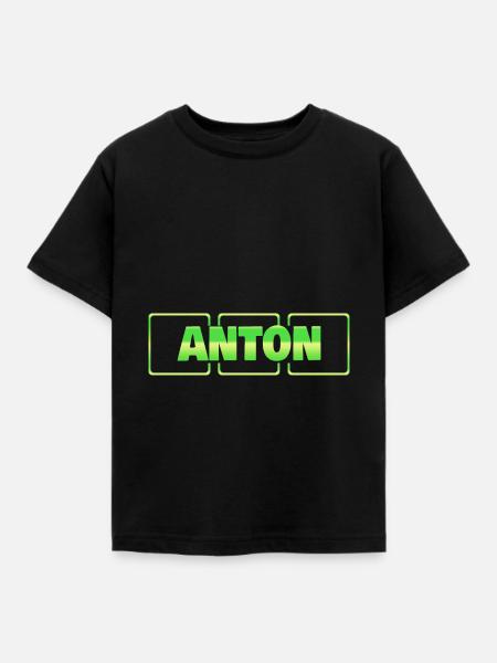 Geschenk für Anton - Kinder T-Shirt - Schwarz