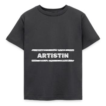 Yrke kunstner - T-skjorte for barn - kullgrå - Foran - AI Model Kid Female (0cm)