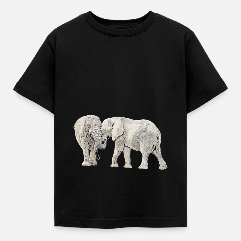 elephant - Kids' T-Shirt - black