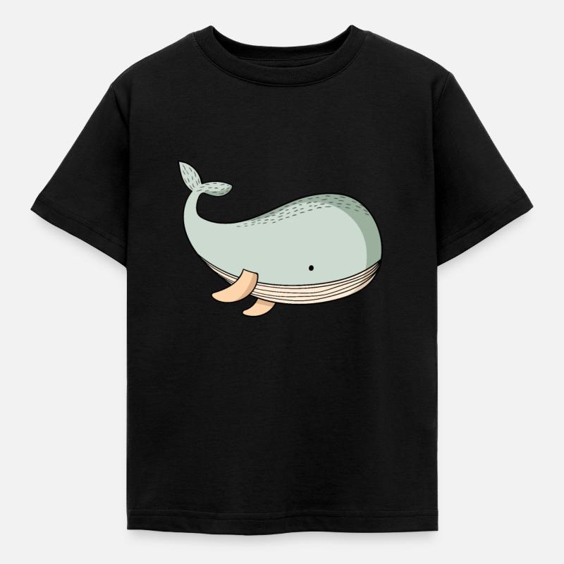 Wal - Kinder T-Shirt - Schwarz
