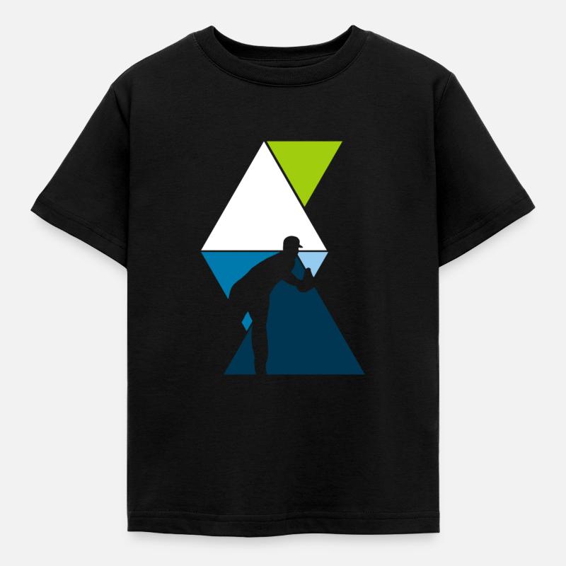 Lanceur de baseball - T-shirt Enfant - noir