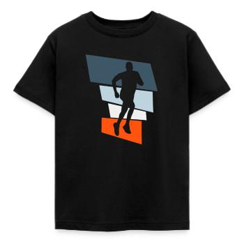 runner - Kids' T-Shirt - black - Front - AI Model Kid Female (0cm)