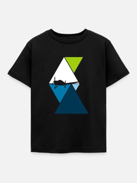 Fliegen - Kinder T-Shirt - Schwarz