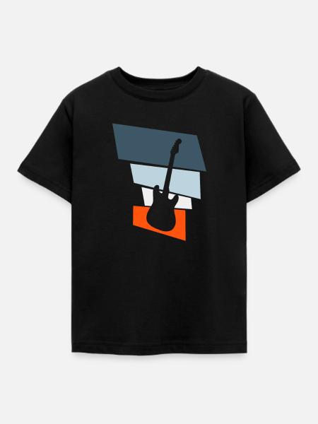E-Gitarre - Kinder T-Shirt - Schwarz