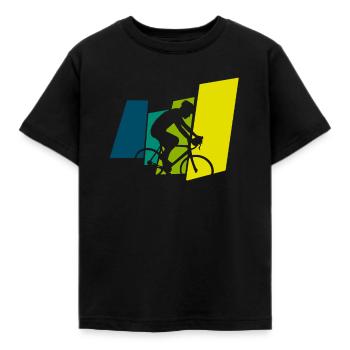 Radsport - Kinder T-Shirt - Schwarz - Vorne - AI Model Kid Female (0cm)