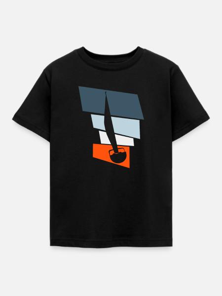 Segelschiff - Kinder T-Shirt - Schwarz