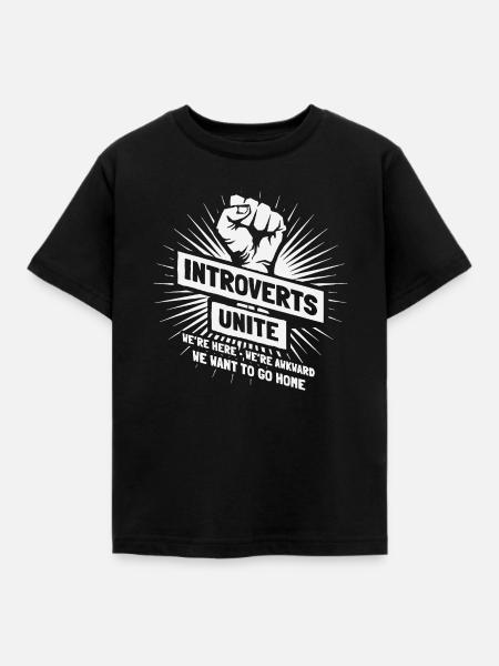 Introvertierte - vereinen - Kinder T-Shirt - Schwarz
