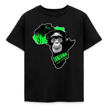 Tanzanie - Chimpanzés - T-shirt Enfant - noir - Devant - AI Model Kid Female (0cm)