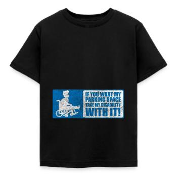 Behinderung Handicap - Kinder T-Shirt - Schwarz - Vorne - AI Model Kid Female (0cm)