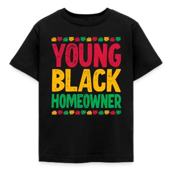 Young Black Homeowner - Kinder T-Shirt - Schwarz - Vorne - AI Model Kid Female (0cm)