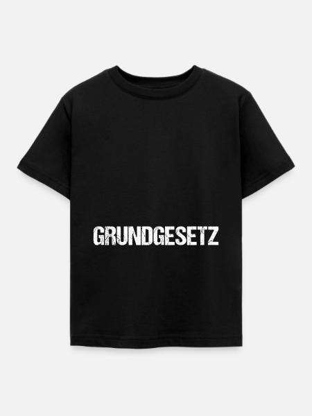 Grundgesetz - Kinder T-Shirt - Schwarz