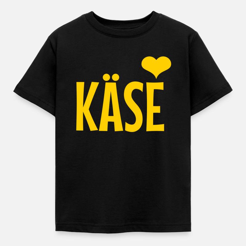 Käse - Kinder T-Shirt - Schwarz