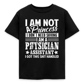 Physician Assistant Proud Physician Assistant - Kids' T-Shirt - black - Front - AI Model Kid Female (0cm)