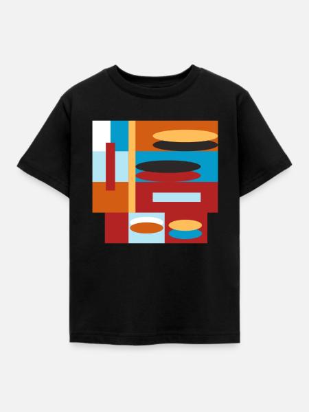 graphic bunt - Kinder T-Shirt - Schwarz