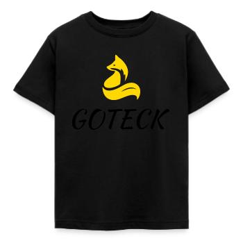 goldener Fuchs - Kinder T-Shirt - Schwarz - Vorne - AI Model Kid Female (0cm)
