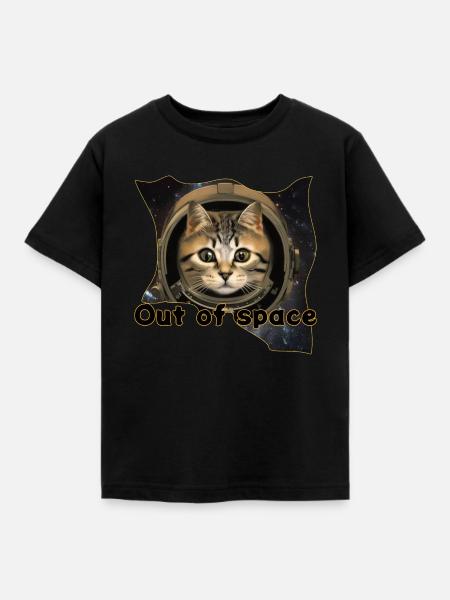 Space cat 3 - Kinder T-Shirt - Schwarz
