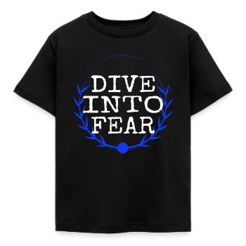 resilient courage cool bungee jumping safety bday - Kinder T-Shirt - Schwarz - Vorne - AI Model Kid Female (0cm)