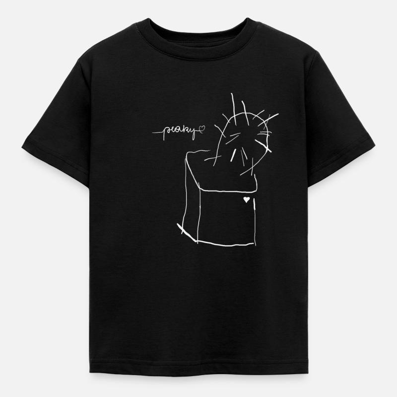 Peaky🌵😄🖤🤍 - Kinder T-Shirt - Schwarz