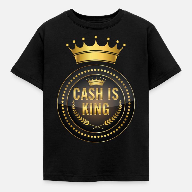 L’argent comptant est roi - T-shirt Enfant - noir