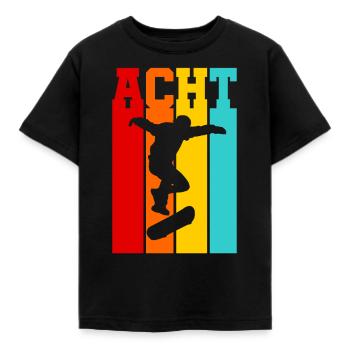 Acht Jahre alt - Alter - Geburtstag - Kind - Kinder T-Shirt - Schwarz - Vorne - AI Model Kid Female (0cm)