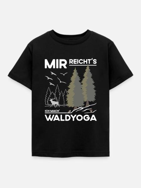 Waldyoga - Kinder T-Shirt - Schwarz