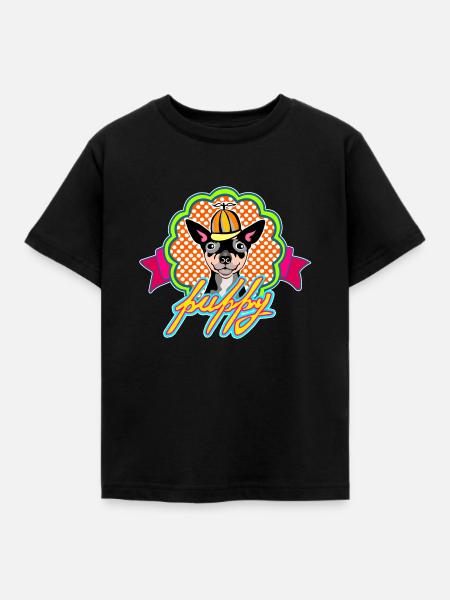 Welpe - Kinder T-Shirt - Schwarz